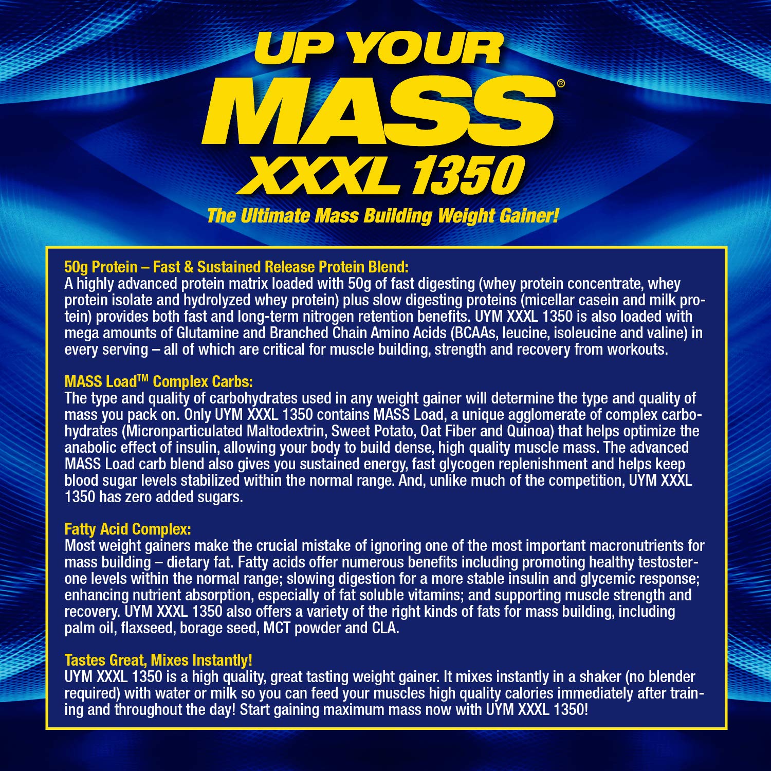 Foto 5 | Weight Gainer Máximo Rendimiento Humano Mhp Uym Xxxl 1350 - Venta Internacional.