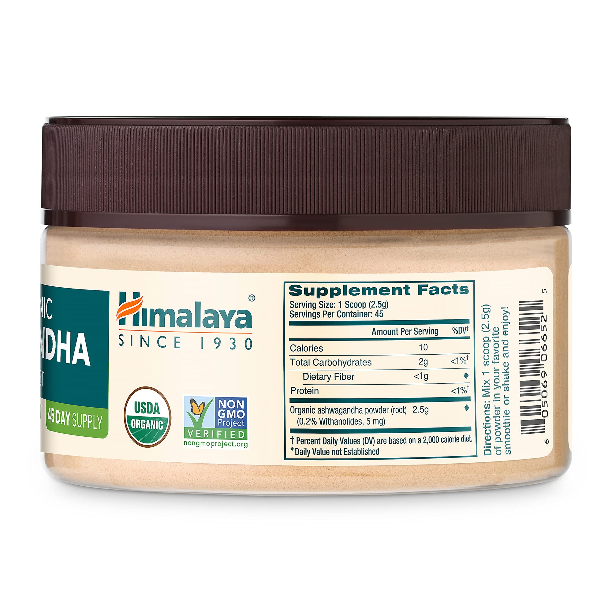 Foto 3 pulgar | Suplemento De Ashwagandha Orgánico Himalaya En Polvo 120 Ml - Venta Internacional.