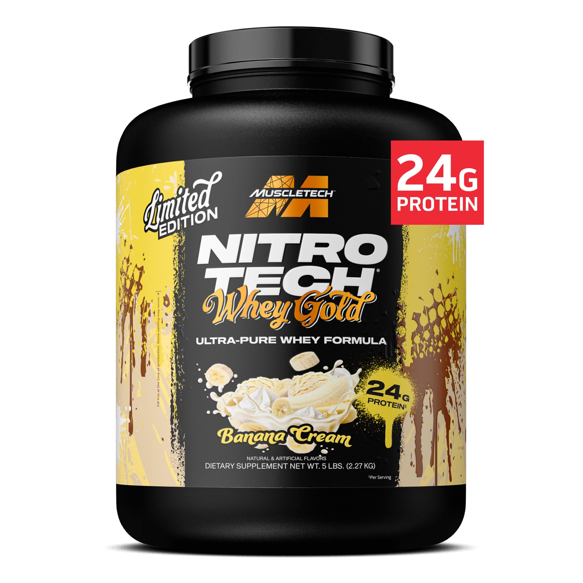 Foto 1 | Proteína En Polvo Muscletech Nitro-tech Whey Banana 2,27 Kg - Venta Internacional.