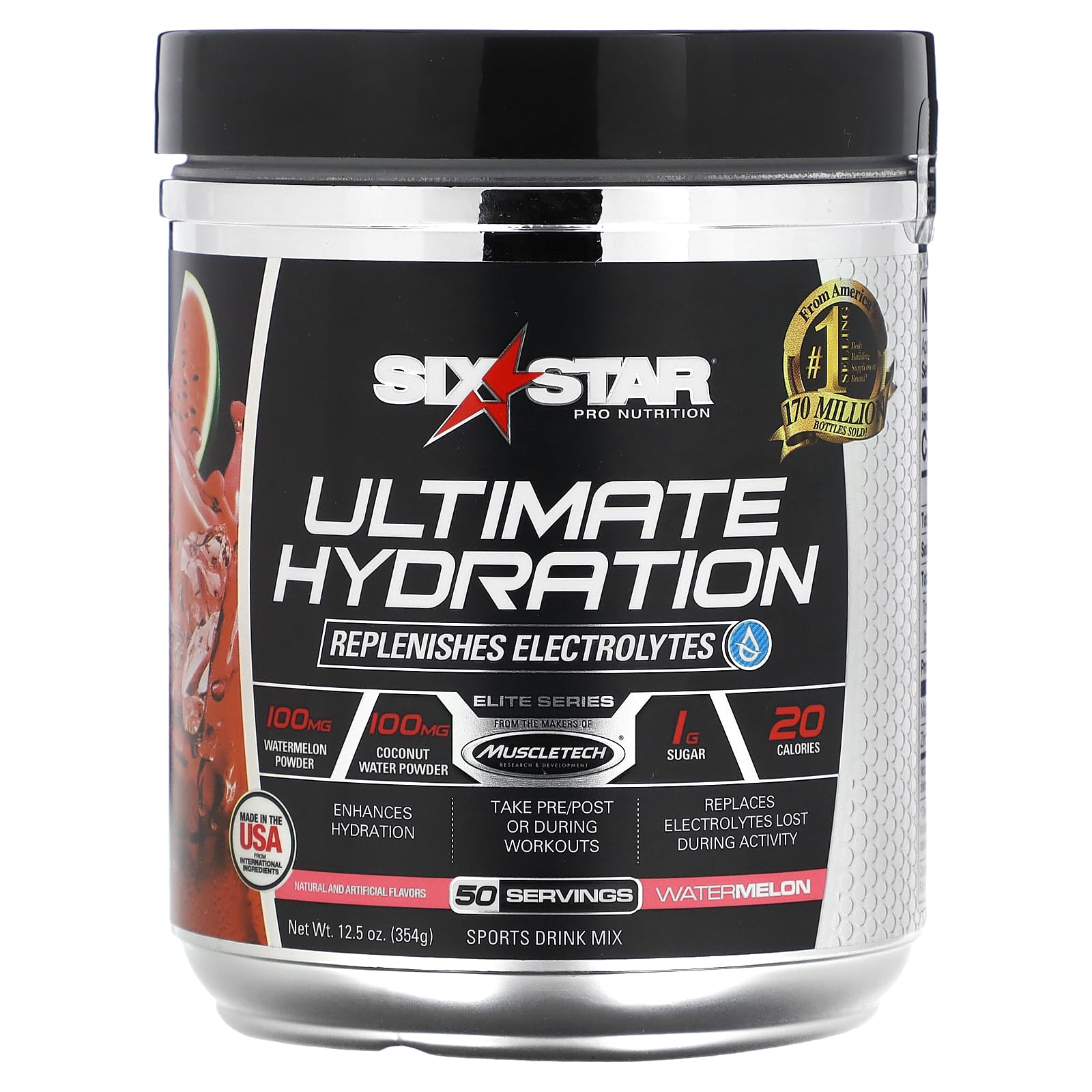 Foto 2 pulgar | Polvo Electrolítico Six Star Ultimate Hydration Sandía - Venta Internacional.
