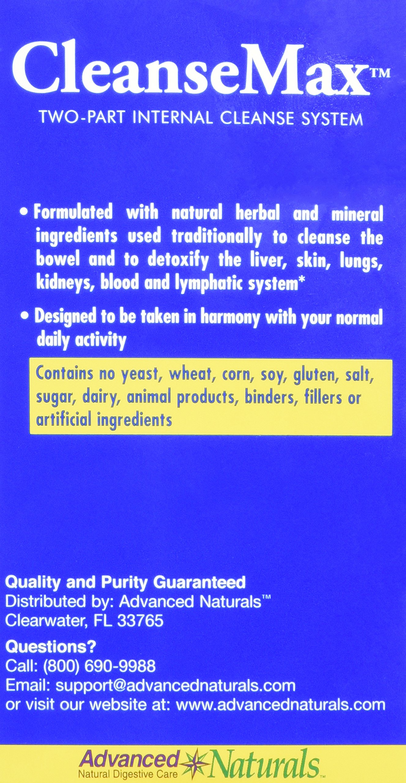 Foto 3 pulgar | Kit Supplement Advanced Naturals Cleansemax De 2 Partes, 120 Unidades - Venta Internacional.