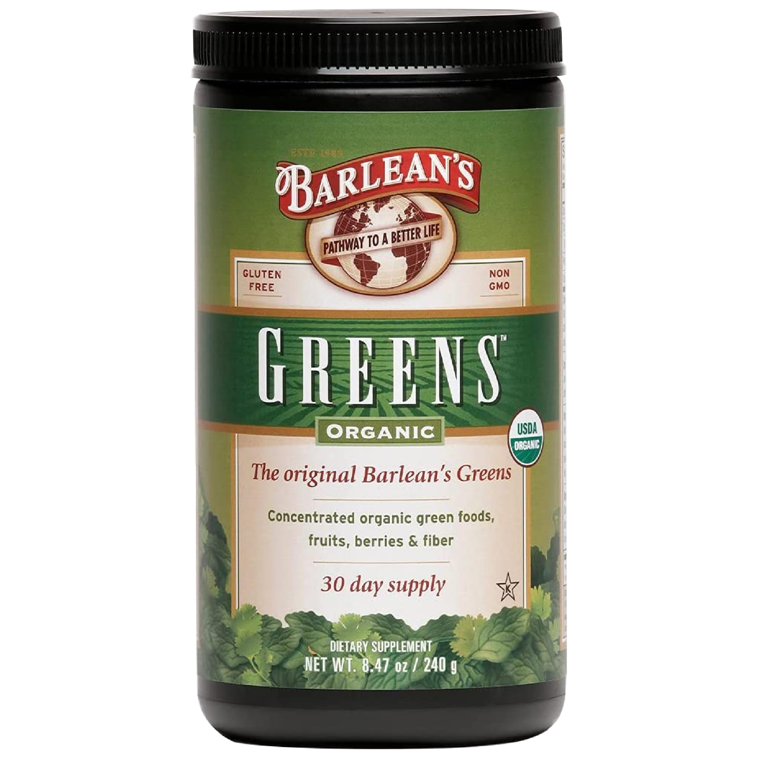 Foto 1 | Suplemento Barlean's Organic Greens Powder 250 Ml - Venta Internacional.