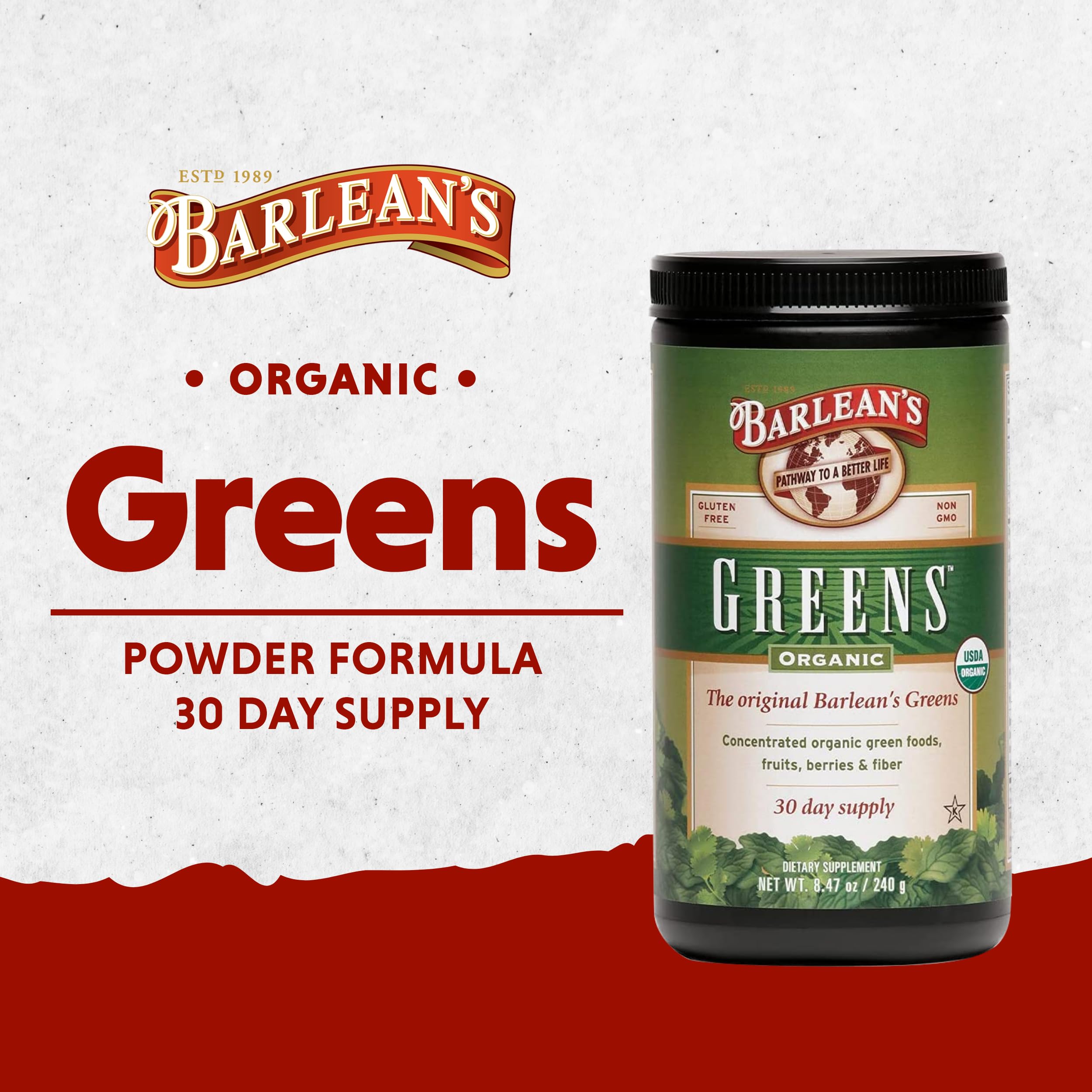 Foto 2 | Suplemento Barlean's Organic Greens Powder 250 Ml - Venta Internacional.