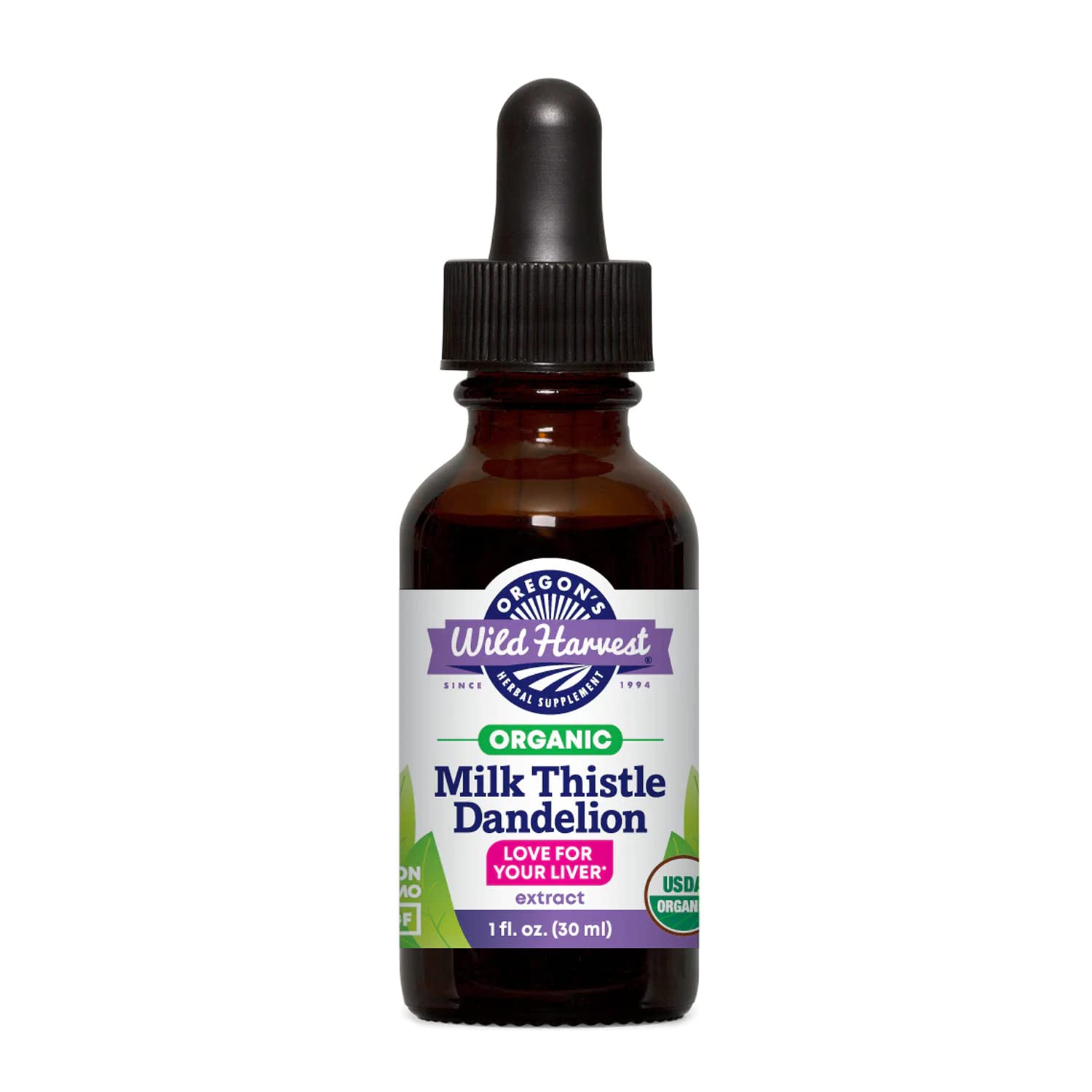 Foto 2 pulgar | Suplemento Oregon's Wild Harvest Milk Thistle Dandelion 30 Ml - Venta Internacional.