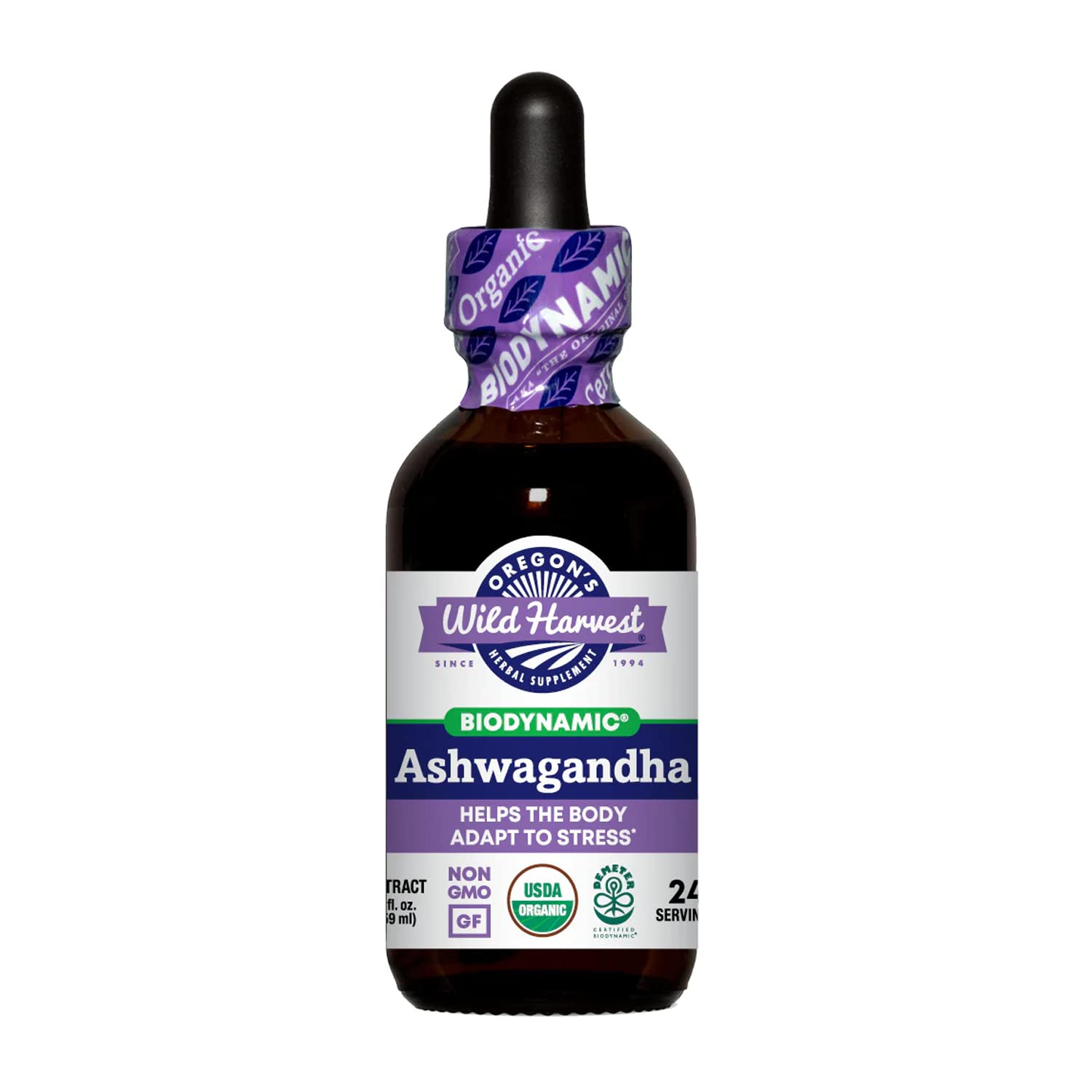 Foto 2 pulgar | Suplemento De Ashwagandha De Cosecha Silvestre De Oregón, 60 Ml - Venta Internacional.
