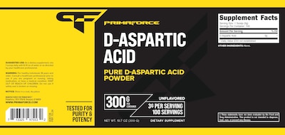 Foto 5 | Suplemento De Ácido D-aspártico Primaforce 300 G (100 Porciones) - Venta Internacional.