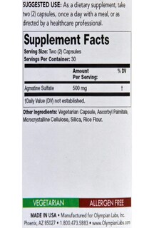 Foto 3 | Suplemento Olympian Labs Agmatine 500 Mg 60 Cápsulas Vegetarianas - Venta Internacional.