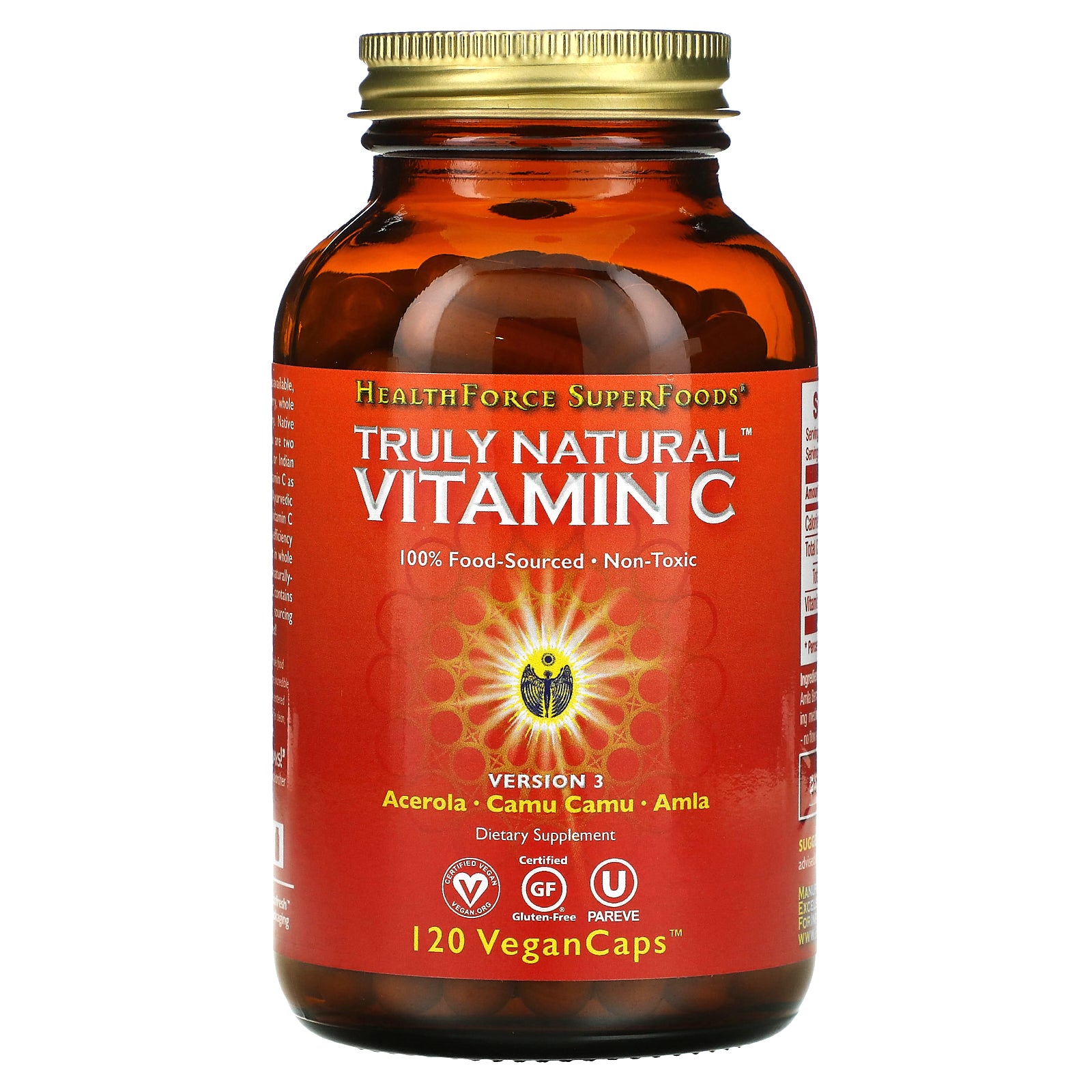 Foto 2 pulgar | Suplemento De Vitamina C Truly Natural Superfoods De Healthforce, 120 Cápsulas Veganas - Venta Internacional.