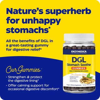 Foto 2 | Gummies Enzymedica Dgl, Chocolate Calmante Para El Estómago, 74 Unidades - Venta Internacional.