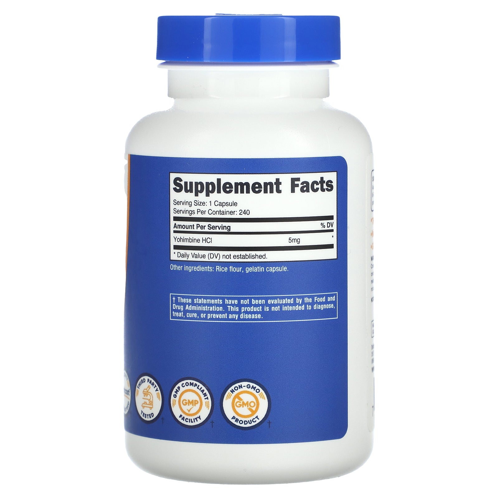 Foto 3 pulgar | Suplemento Nutricost Yohimbina 5 Mg 240 Cápsulas - Venta Internacional.