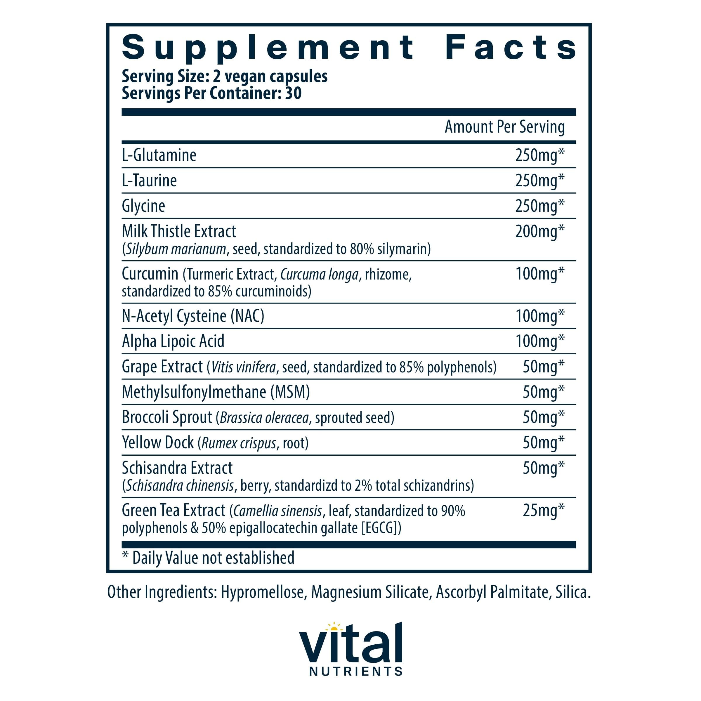 Foto 3 pulgar | Suplemento Vital Nutrients Detox Formula Liver 60 Cápsulas - Venta Internacional.