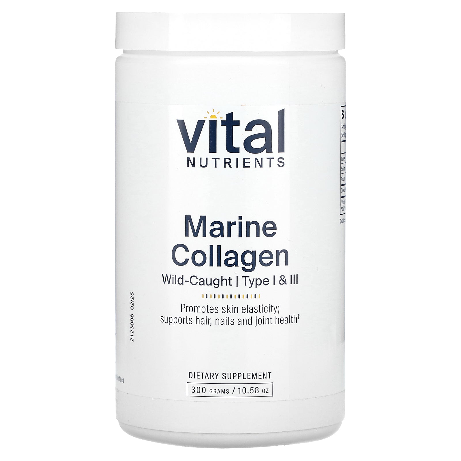 Foto 2 pulgar | Suplemento Vital Nutrients De Colágeno Marino Tipo I Y Iii, 300 G - Venta Internacional.