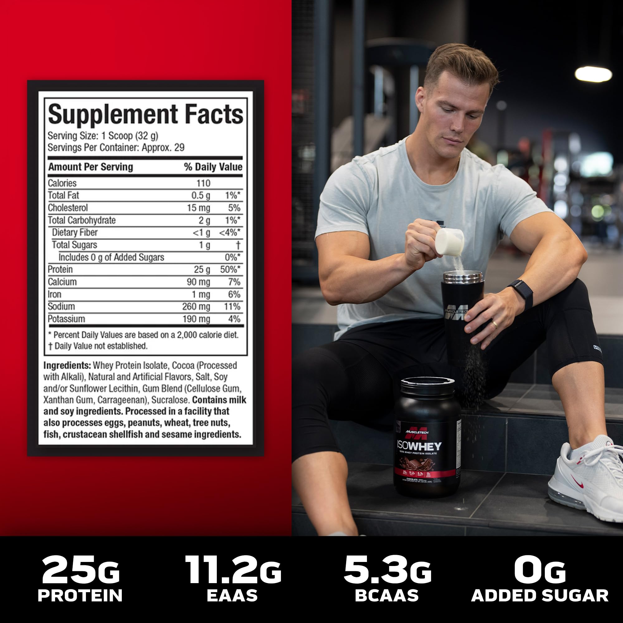 Foto 5 pulgar | Proteína En Polvo Muscletech Iso Whey Isolate Chocolate 908 G - Venta Internacional.