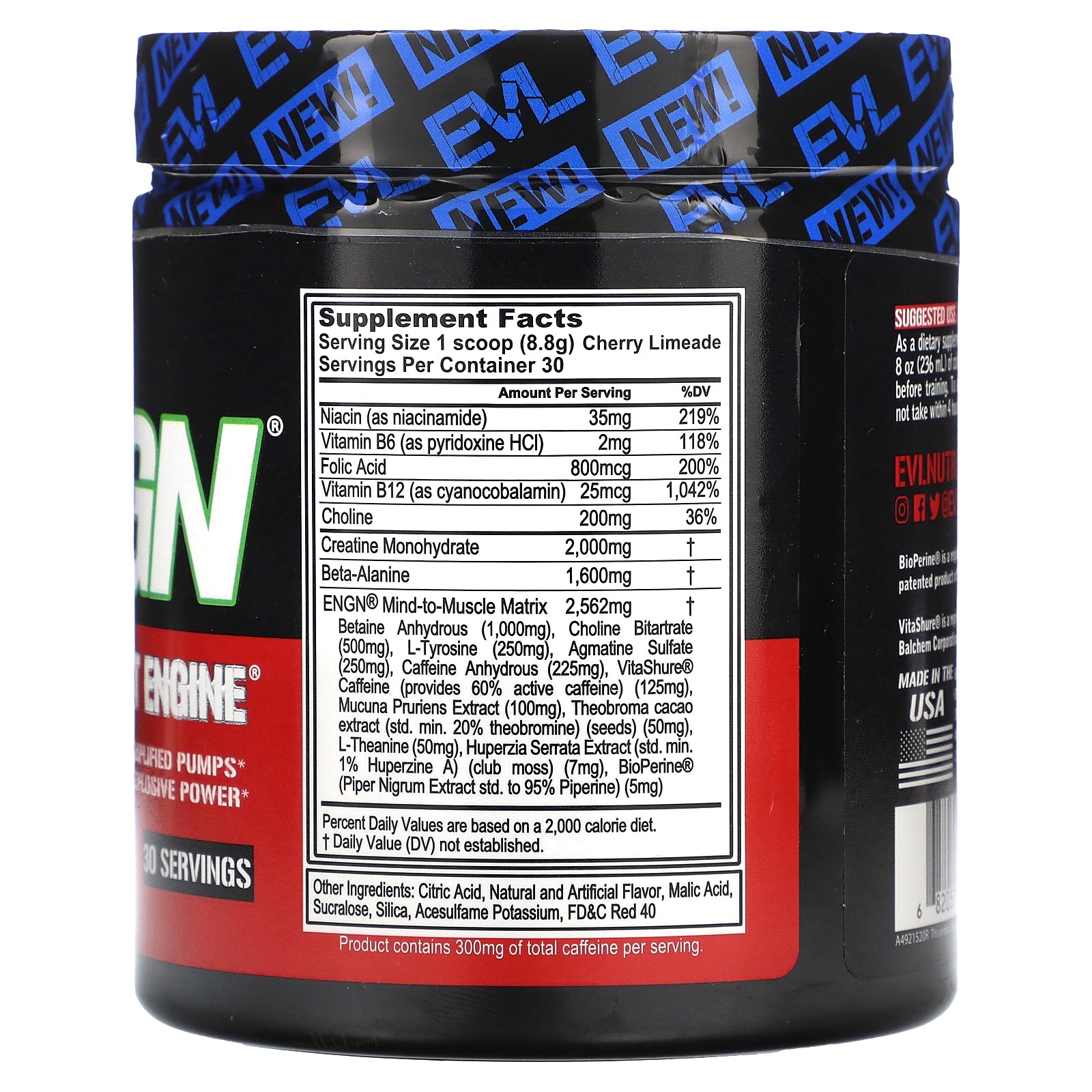 Foto 3 pulgar | Pre-entrenamiento Evlution Nutrition Engn Cherry Limeade 264 G - Venta Internacional.