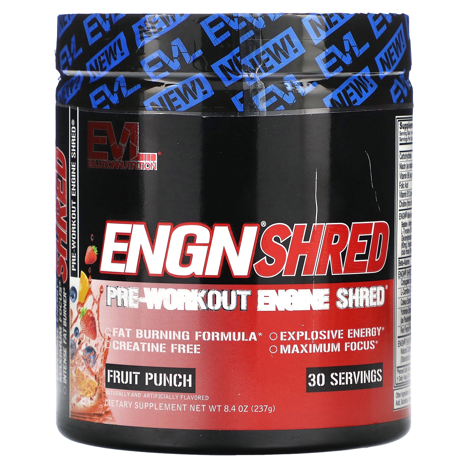 Foto 1 | Ponche De Fruta Triturada Evlution Nutrition Engn Para Antes Del Entrenamiento, 250 Ml - Venta Internacional.