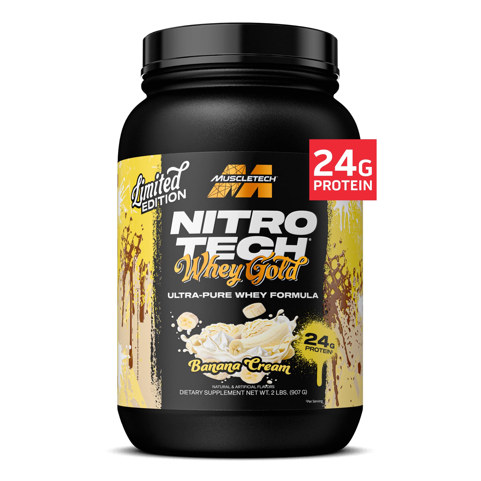 Foto 2 pulgar | Proteína En Polvo Muscletech Nitro-tech Whey Banana 907 G - Venta Internacional.