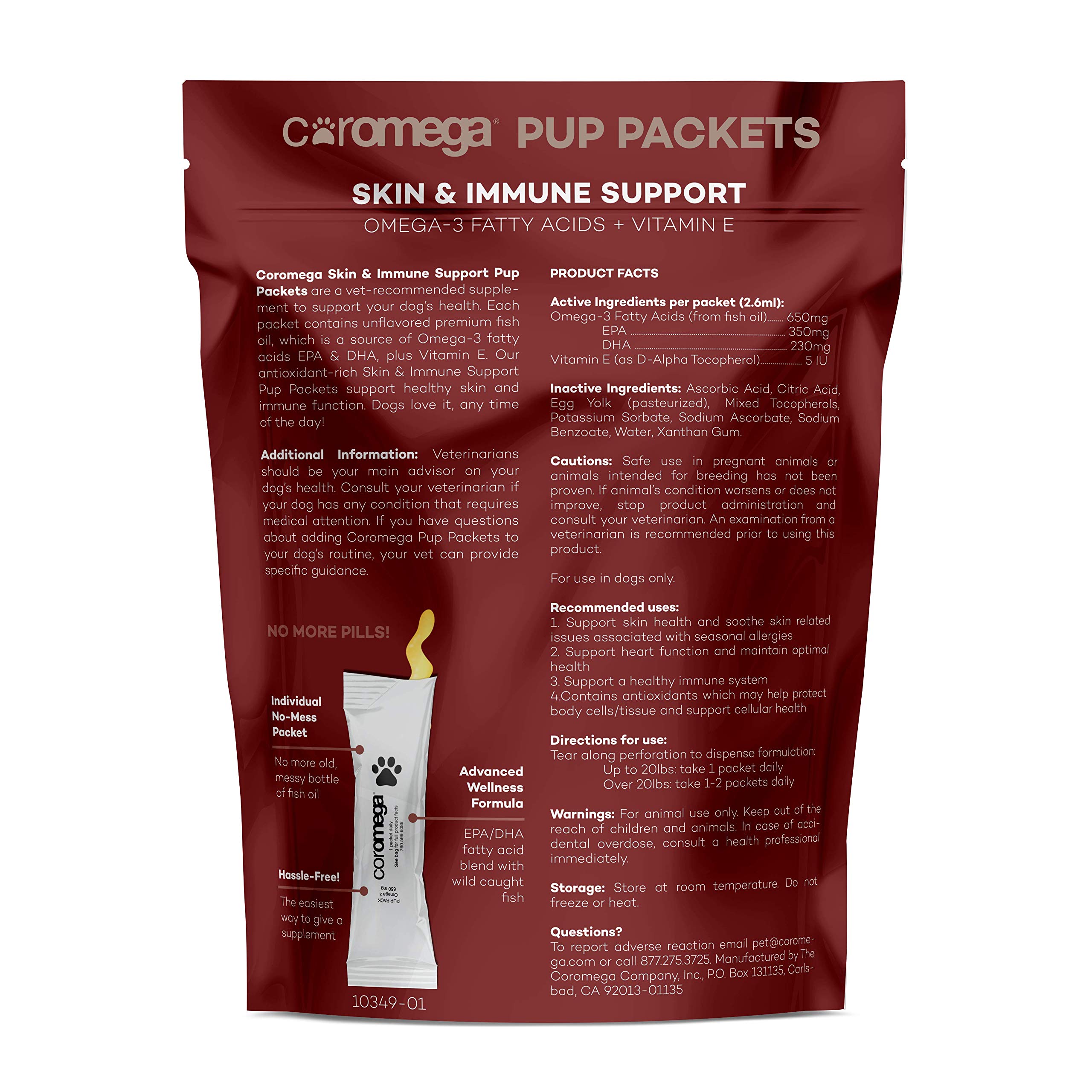 Foto 3 pulgar | Suplemento De Aceite De Pescado Coromega 3 Para Perros, 30 Paquetes - Venta Internacional.