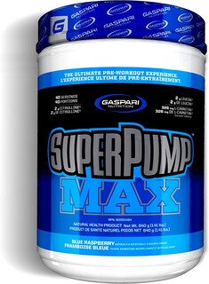 Foto 1 | Gaspari Nutrition Superpump Max Blue Raspberry Antes Del Entrenamiento - Venta Internacional.