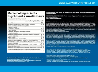 Foto 2 | Gaspari Nutrition Superpump Max Blue Raspberry Antes Del Entrenamiento - Venta Internacional.