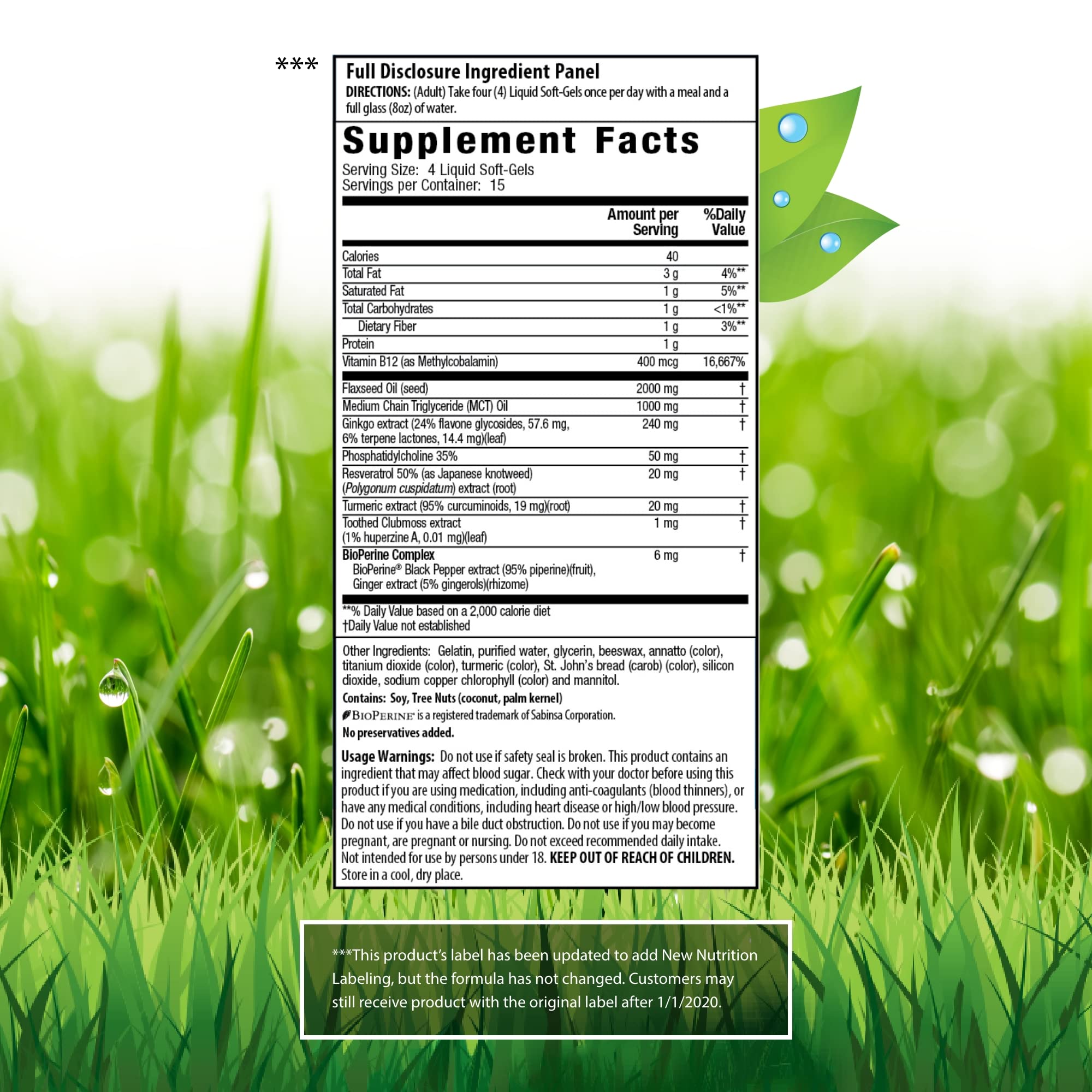 Foto 2 | Suplemento De Ginkgo Biloba De Irwin Naturals 240 Mg X 60 Cápsulas Blandas - Venta Internacional.