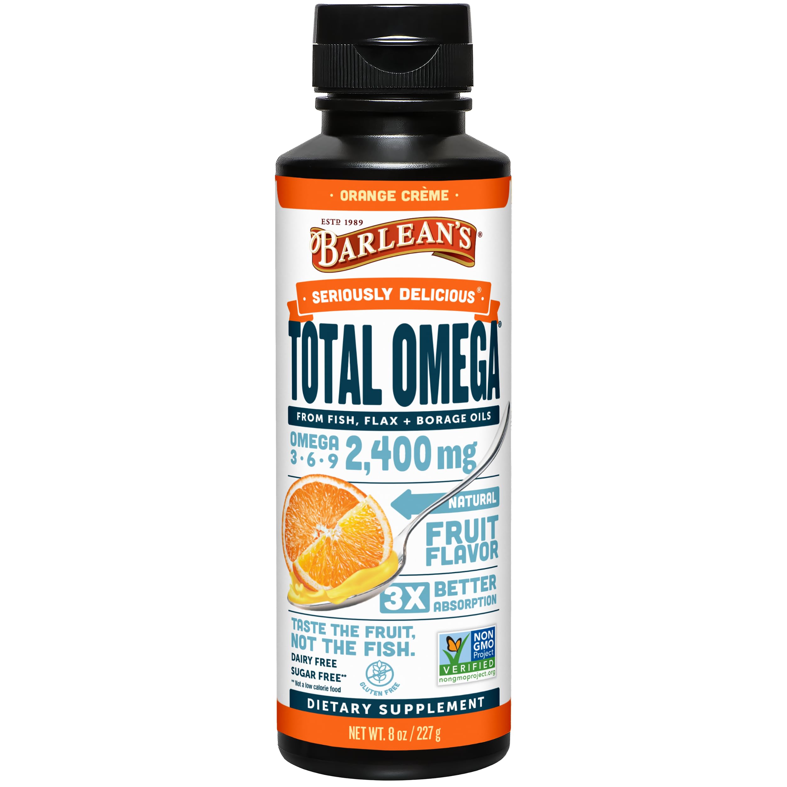 Foto 2 pulgar | Suplemento Barlean's Total Omega 3 6 9 Crema De Naranja 240 Ml - Venta Internacional.