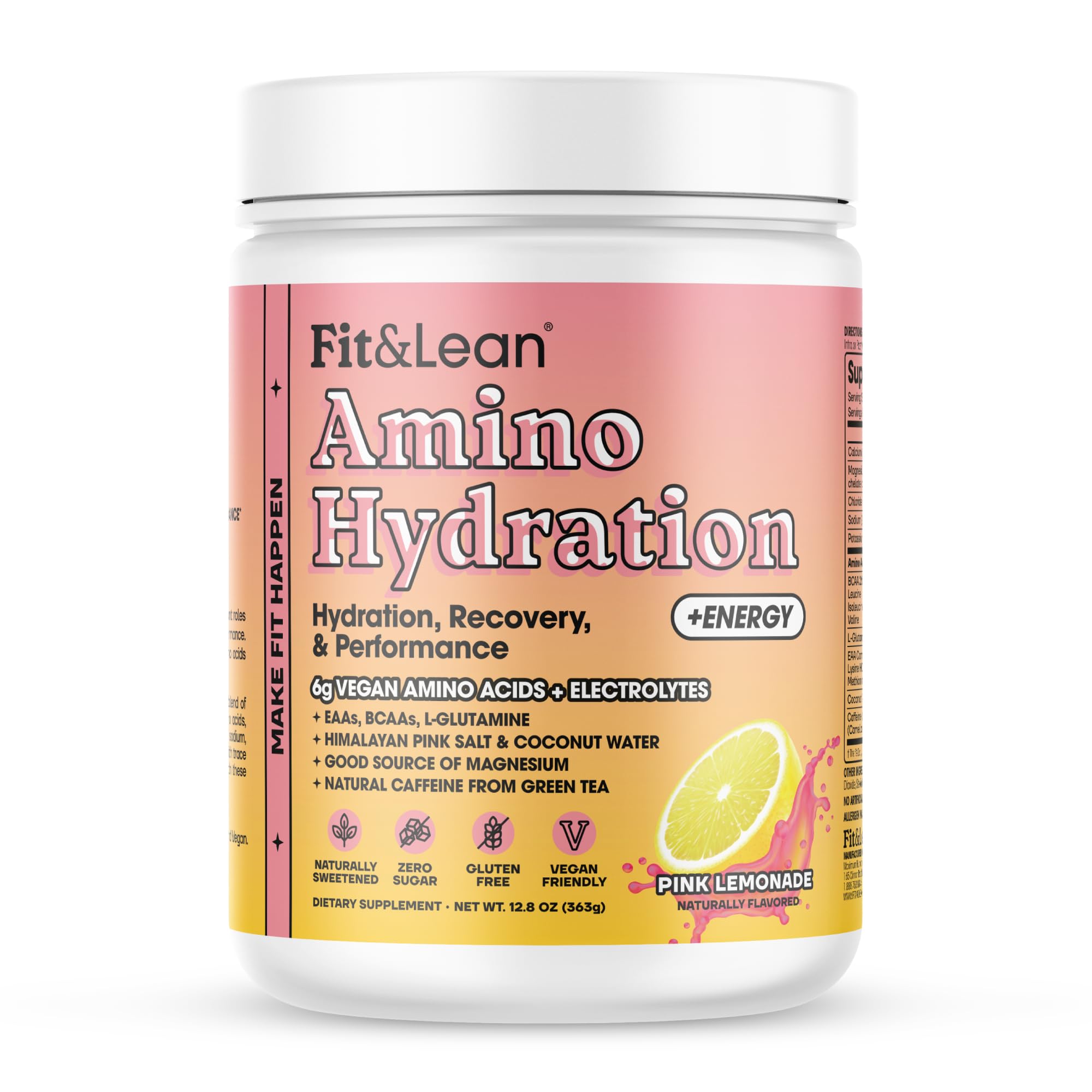 Foto 2 pulgar | Pre Workout Powder Fit & Lean Amino Hydration Plus Energy - Venta Internacional.