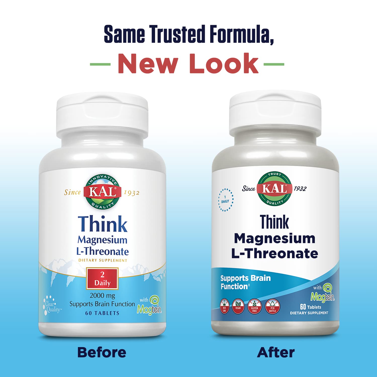 Foto 2 | Suplemento Kal Think L-treonato de Magnesio 2000 Mg 60 Tabletas - Venta Internacional