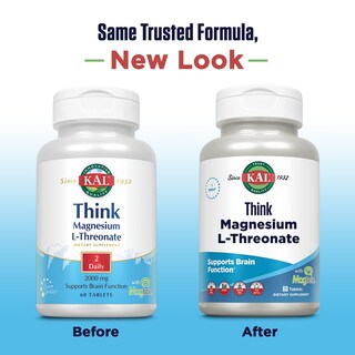 Foto 2 | Suplemento Kal Think L-treonato de Magnesio 2000 Mg 60 Tabletas - Venta Internacional