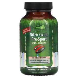 Foto 1 | Suplemento Irwin Naturals De Óxido Nítrico Pre-sport, 60 Cápsulas Blandas - Venta Internacional.