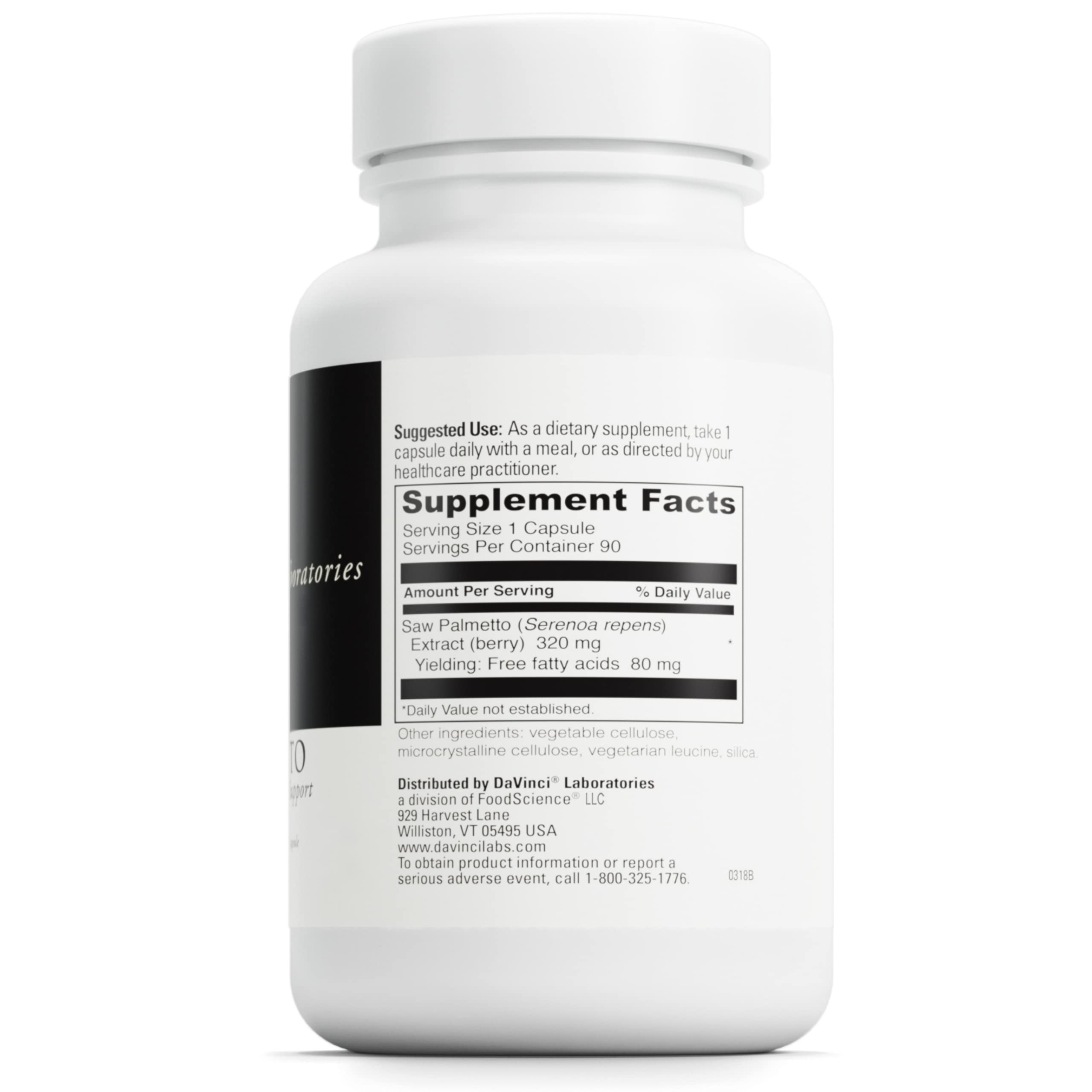 Foto 3 pulgar | Suplemento Davinci Labs Saw Palmetto 90 Cápsulas  - Venta Internacional
