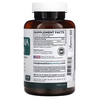 Foto 2 | Supplement Healths Harmony California Spirulina 120 Cápsulas - Venta Internacional.