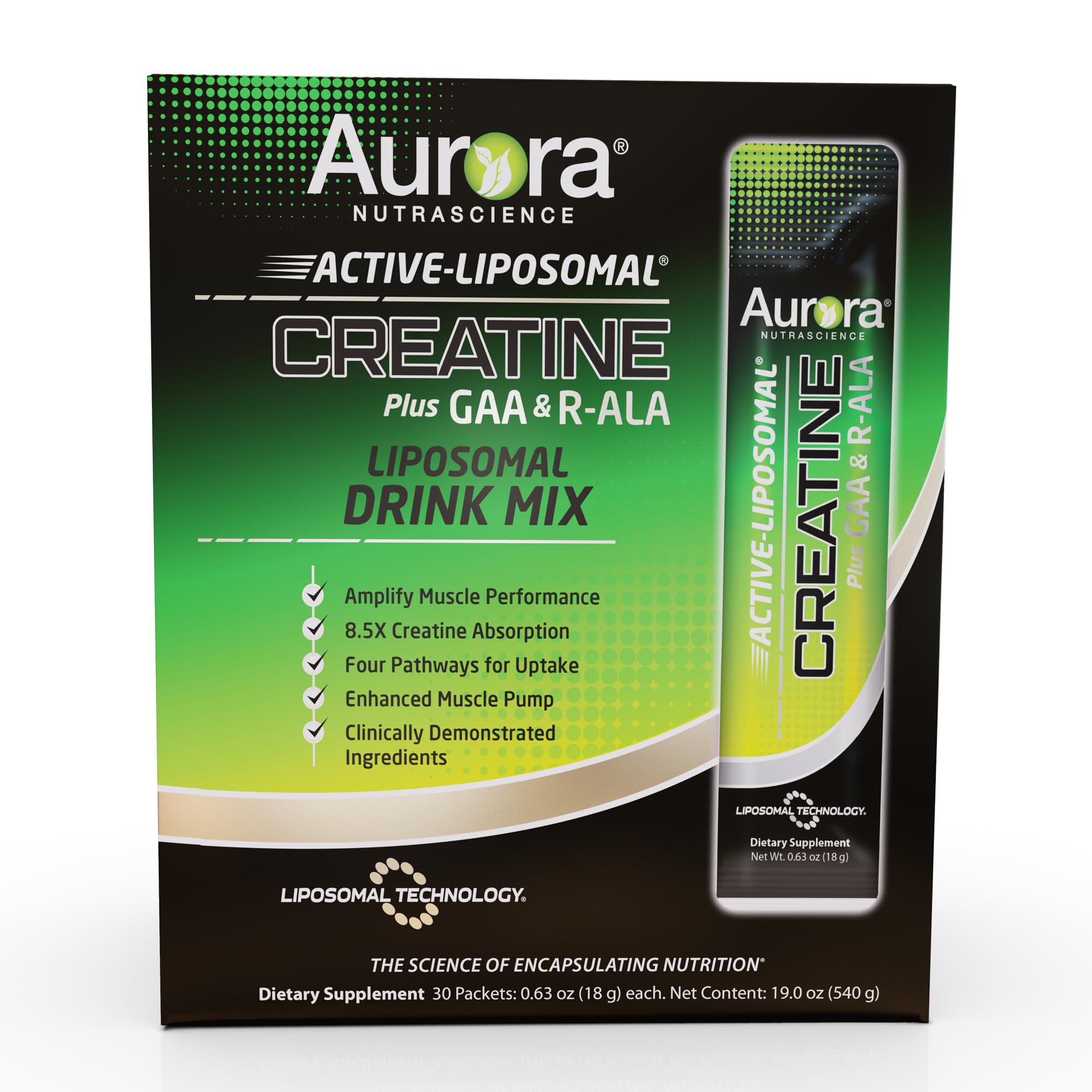 Foto 2 pulgar | Suplemento De Creatina Liposomal Activa Aurora Nutrascience - Venta Internacional.