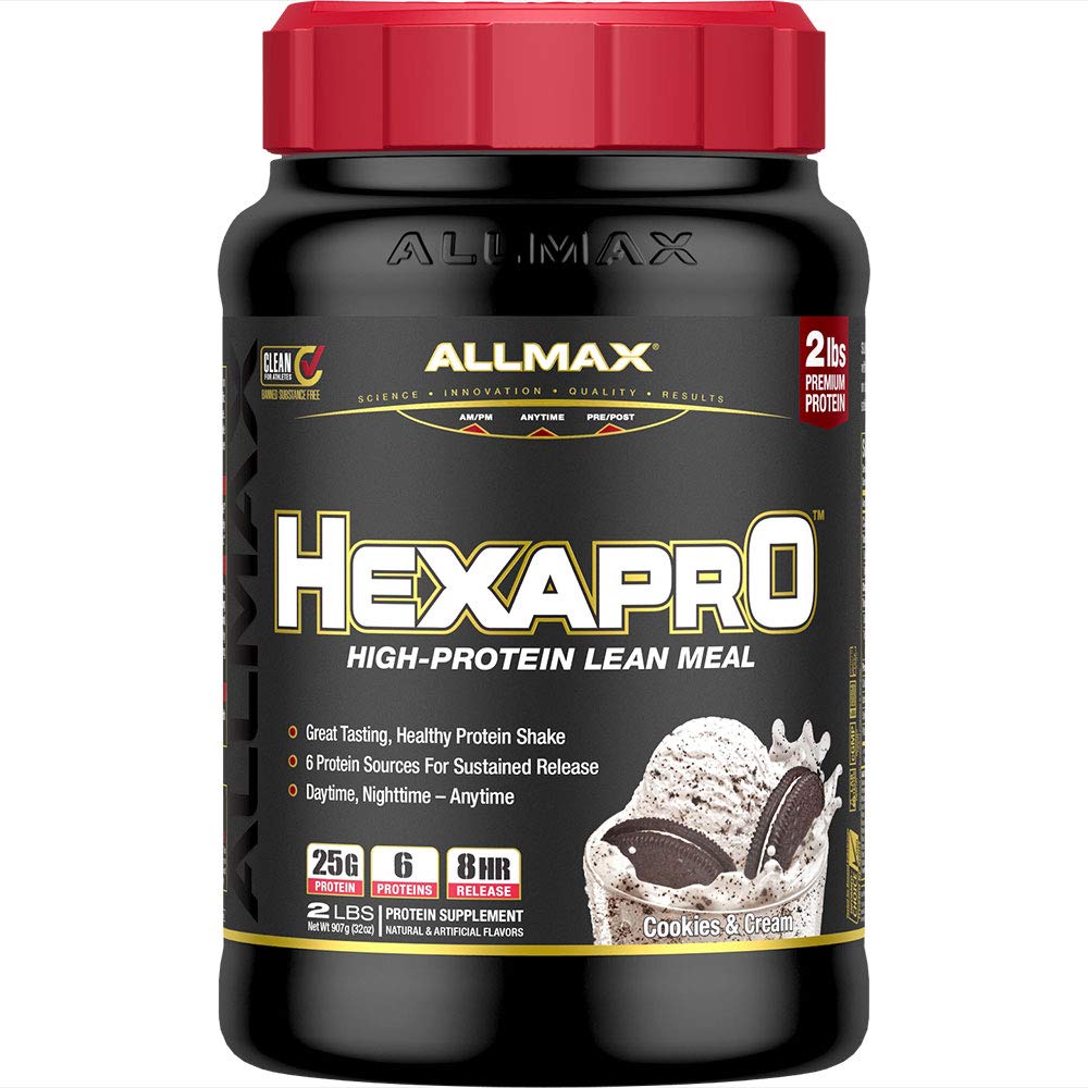 Foto 2 pulgar | Proteína En Polvo Allmax Hexapro Cookies & Cream 907 G - Venta Internacional.