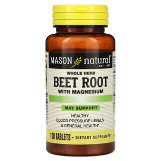 Foto 1 | Suplemento Mason Natural, Hierba Integral, Raíz De Remolacha Con Magnesio, 100 Tabletas - Venta Internacional.