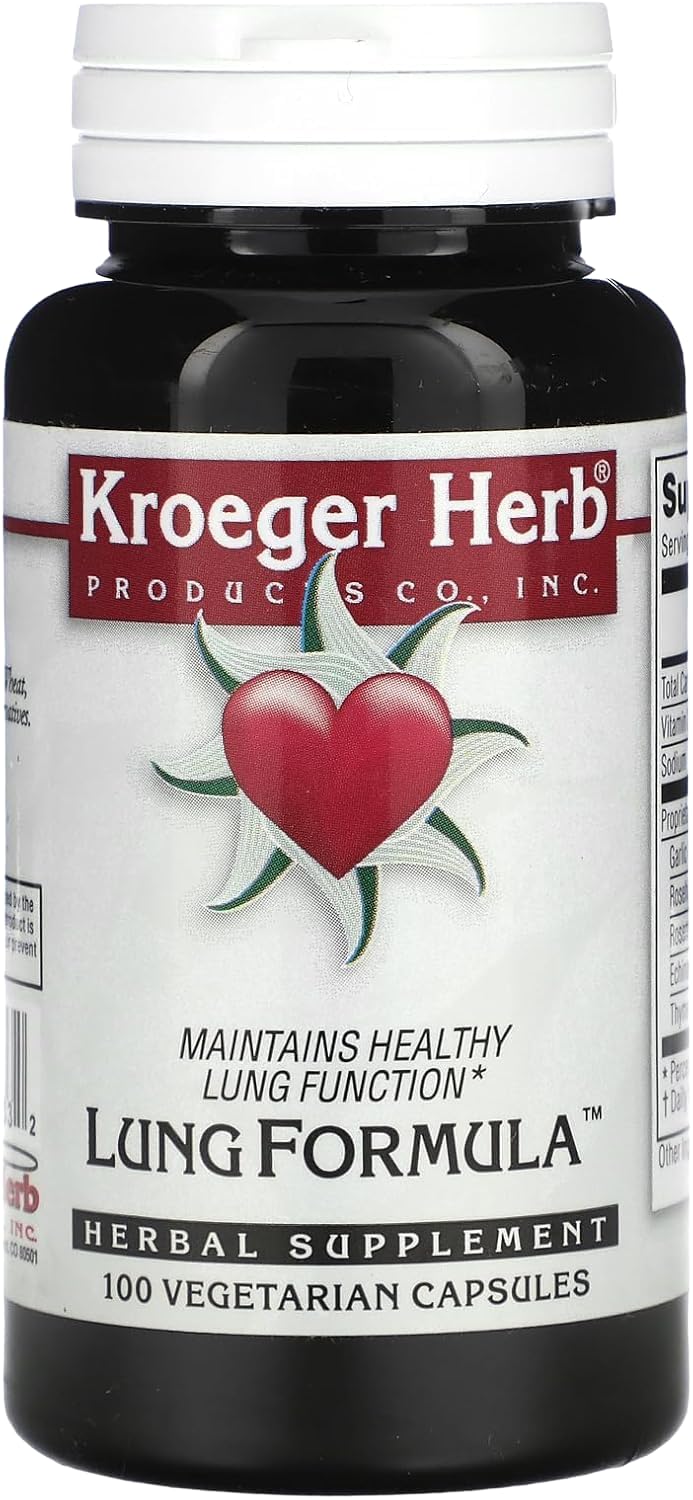 Foto 2 pulgar | Suplemento Kroeger Herb Products Lung Formula 100 Cápsulas - Venta Internacional.