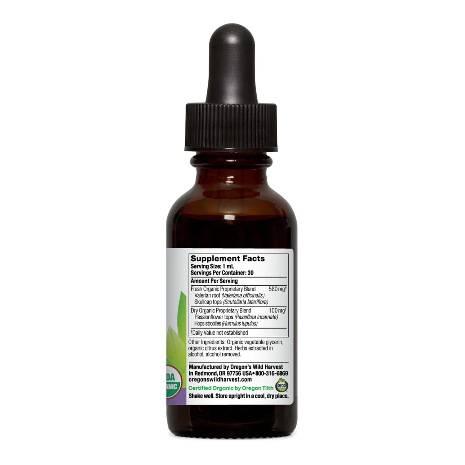 Foto 3 pulgar | Suplemento De Extracto De Lúpulo De Valeriana Orgánico De Oregon Wild Harvest, 30 Ml - Venta Internacional.