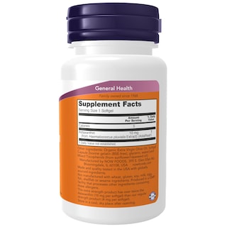 Foto 2 | Suplemento Now Foods Astaxantina Extra Fuerte 10 Mg 30 Cápsulas Blandas - Venta Internacional