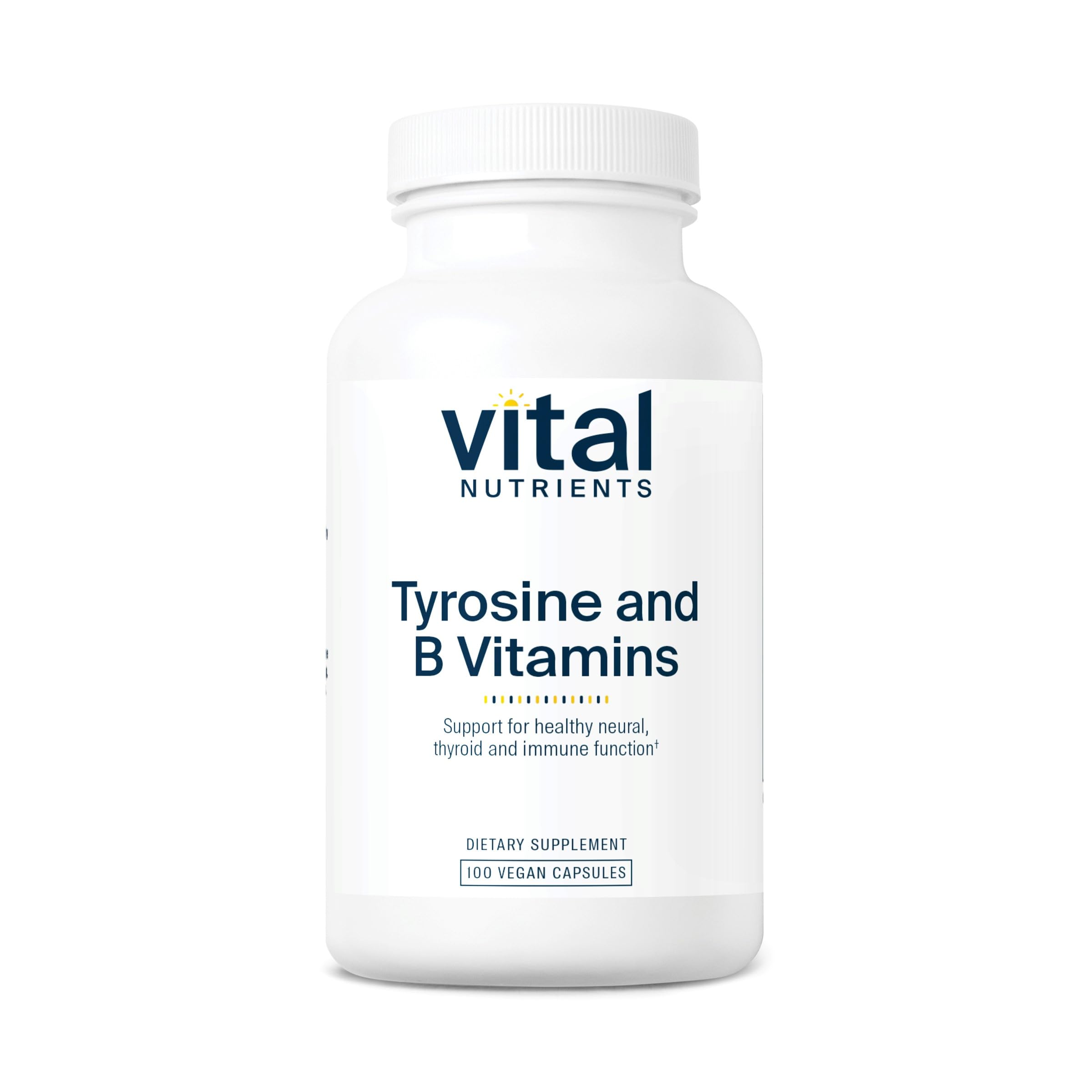 Foto 1 | Suplemento Vital Nutrients Con Tirosina Y Vitaminas B, 100 Cápsulas - Venta Internacional.