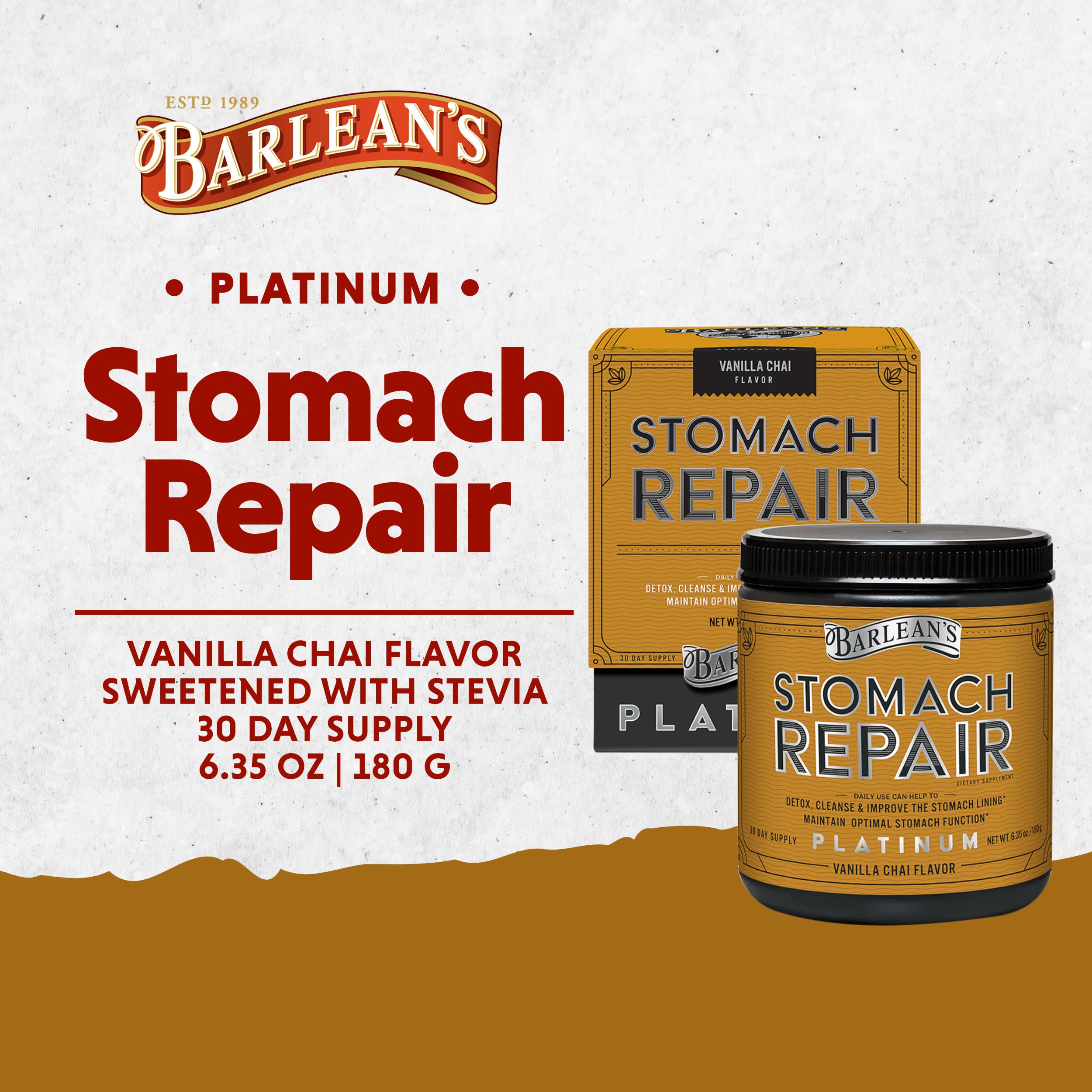 Foto 3 pulgar | Suplemento Barlean's Stomach Repair Gut Health, 180 Ml, Vainilla Chai - Venta Internacional.