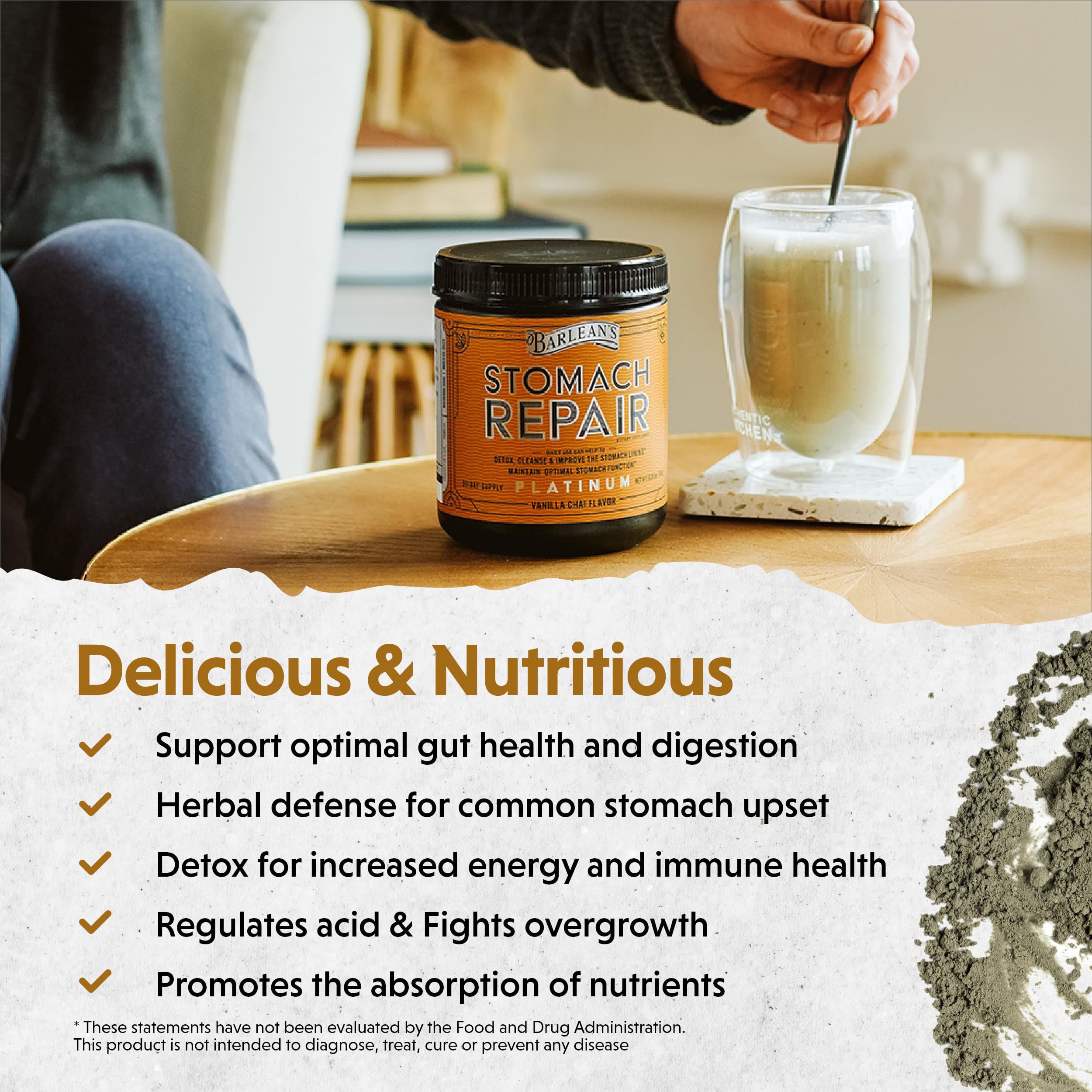 Foto 4 pulgar | Suplemento Barlean's Stomach Repair Gut Health, 180 Ml, Vainilla Chai - Venta Internacional.