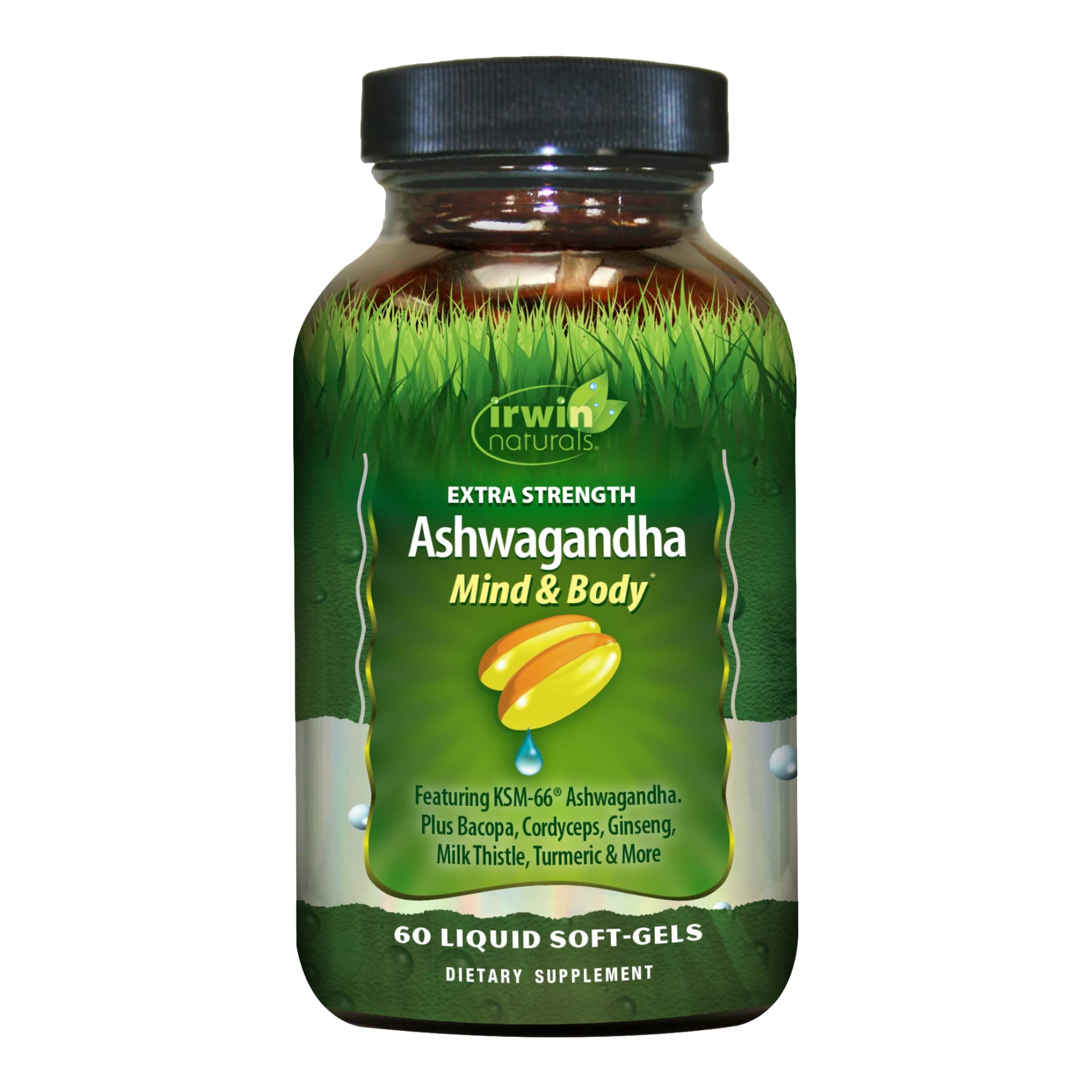 Foto 2 pulgar | Suplemento Irwin Naturals Ashwagandha Extra Strength 60 Cápsulas Blandas - Venta Internacional.