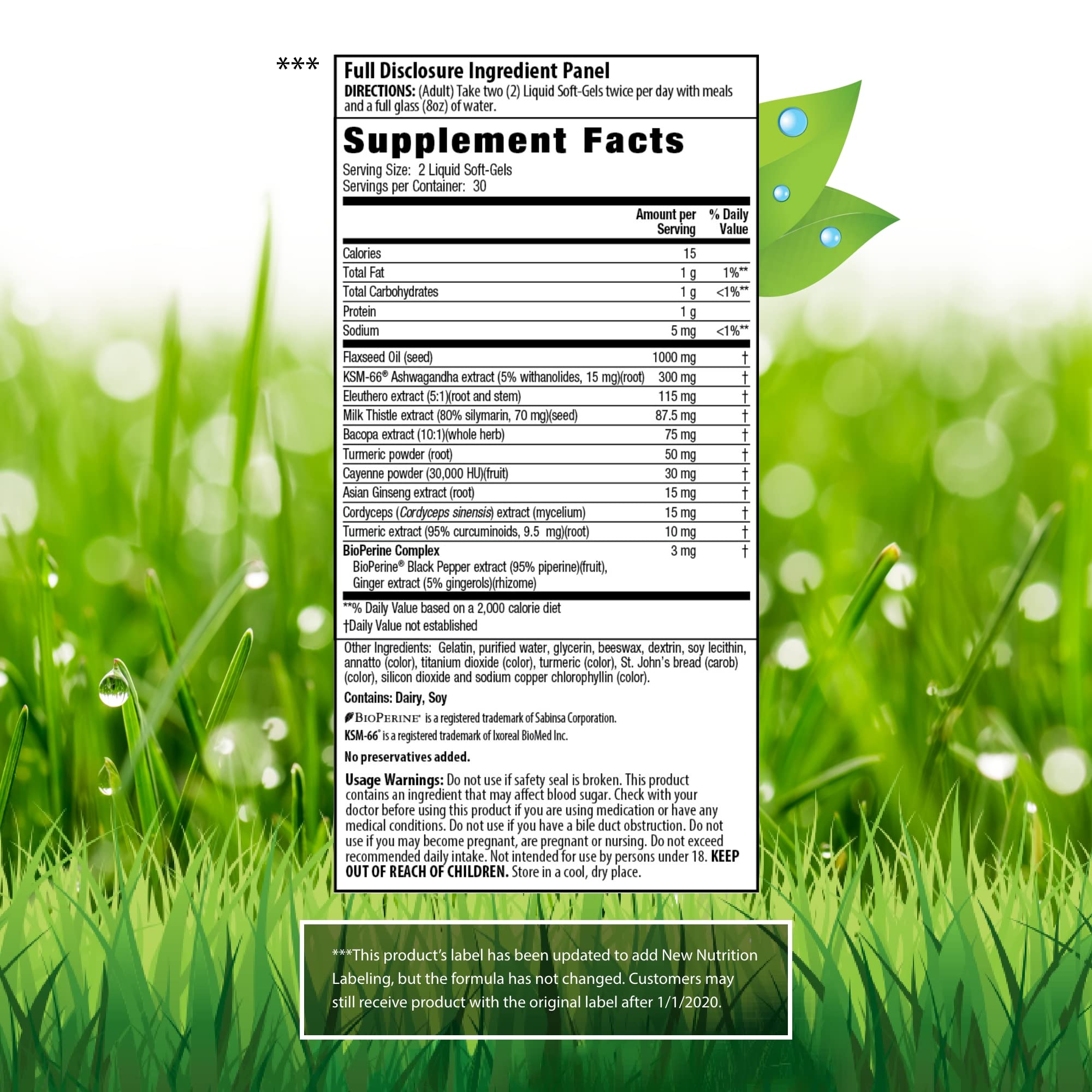 Foto 2 | Suplemento Irwin Naturals Ashwagandha Extra Strength 60 Cápsulas Blandas - Venta Internacional.