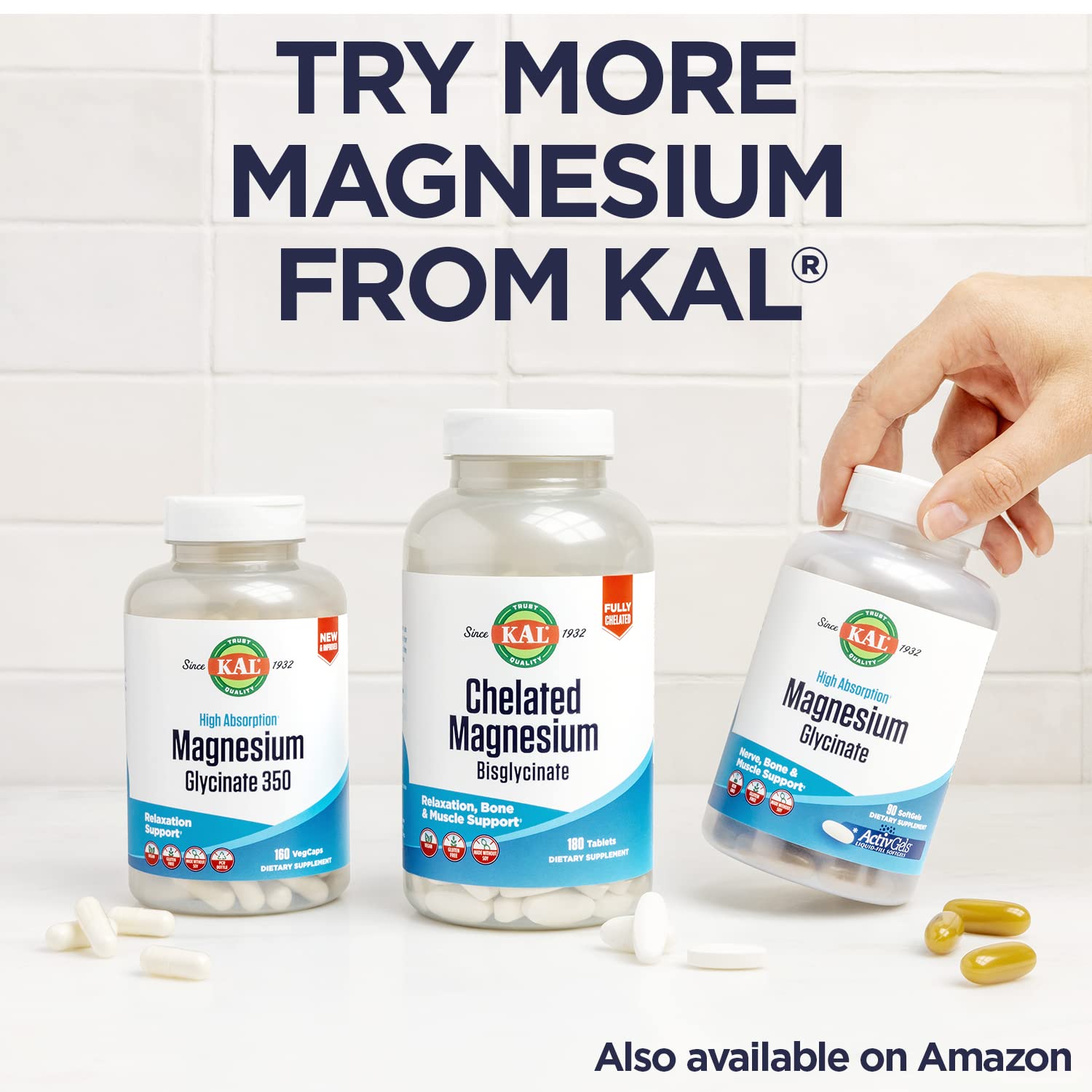 Foto 7 pulgar | Suplemento Kal Quelatadas de Magnesio 220 Mg 100 Tabletas - Venta Internacional