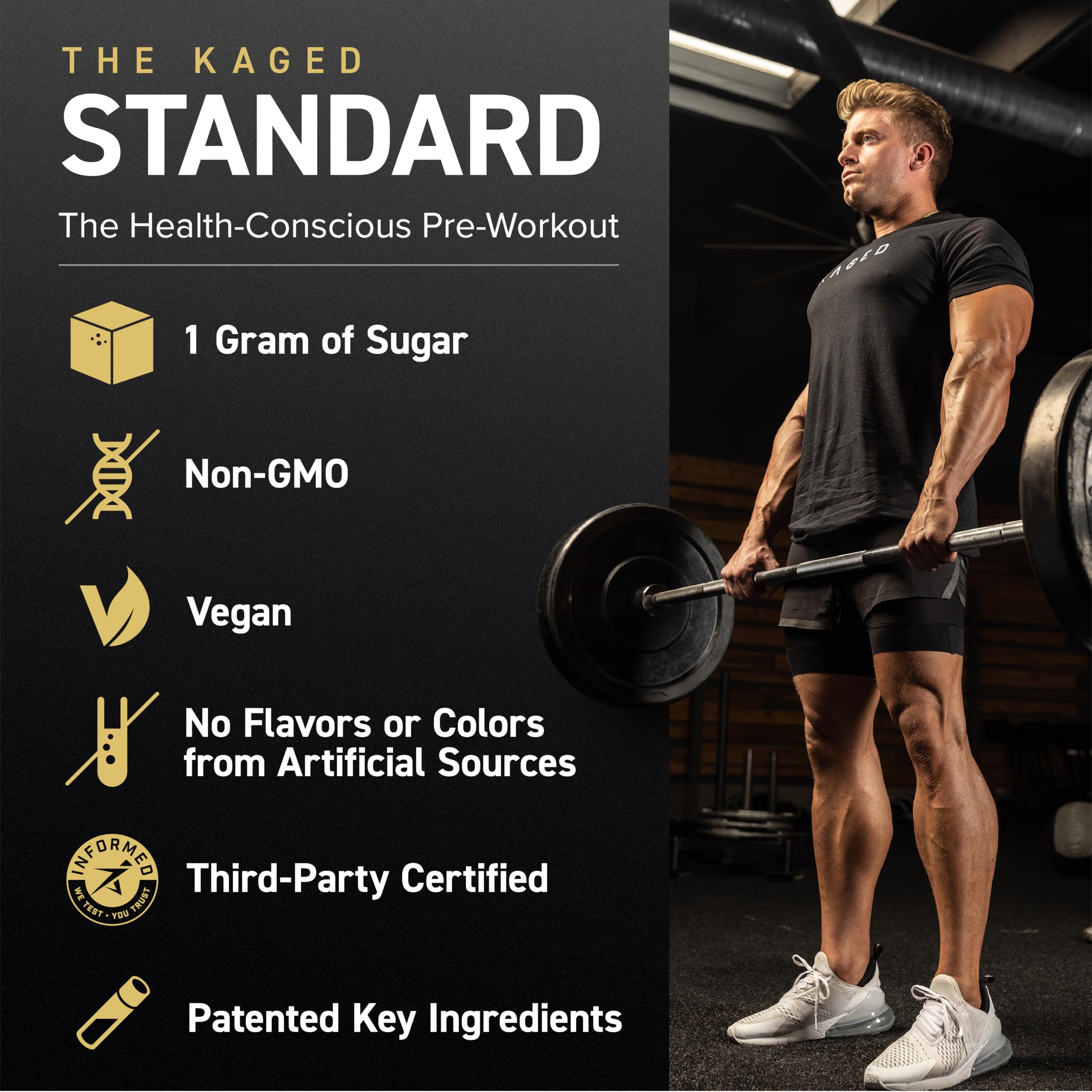 Foto 7 | Pre-workout Powder Kager Pre-workout Elite Stim-free, 20 Unidades - Venta Internacional.
