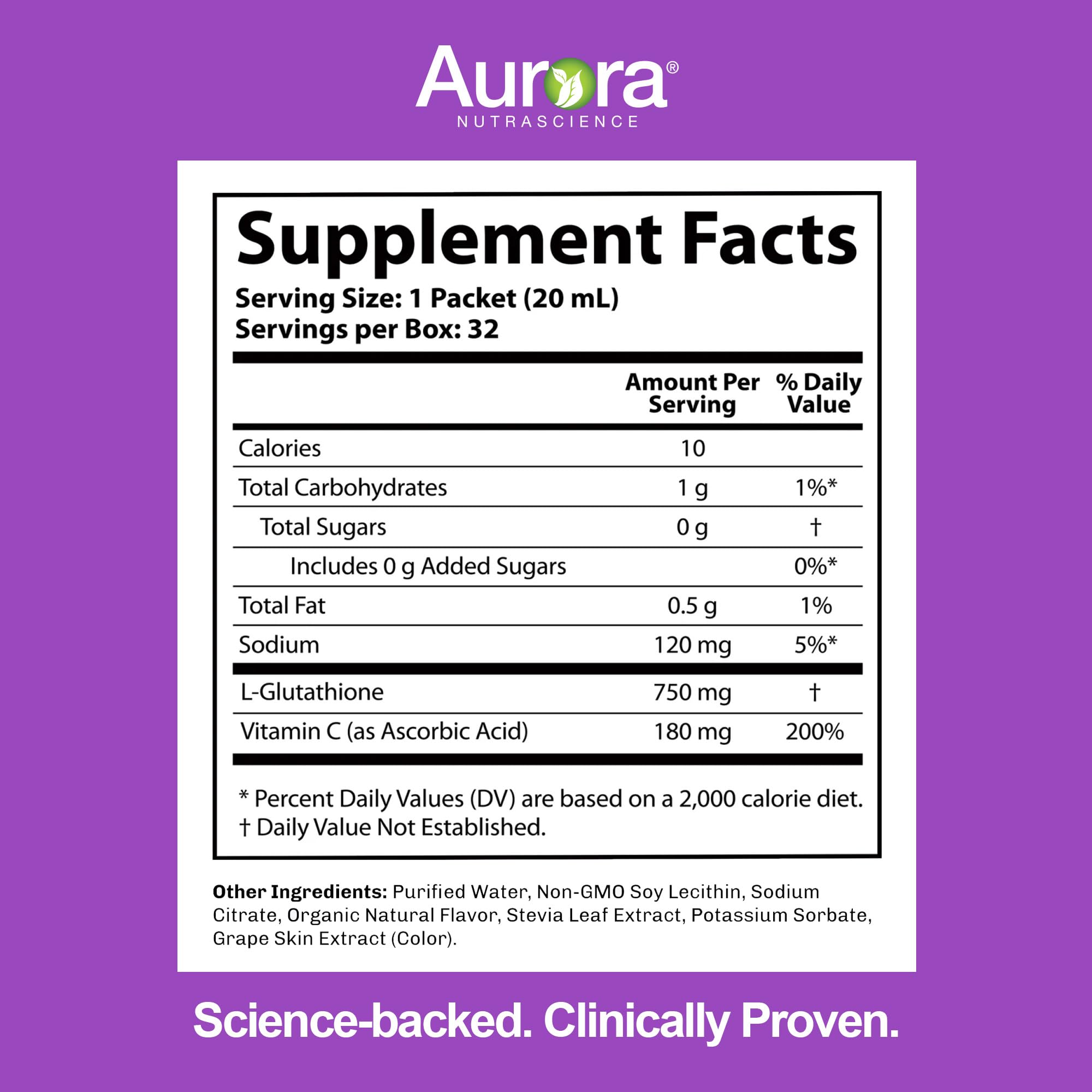 Foto 3 pulgar | Suplemento De Glutatión Líquido Megaliposomal Aurora Nutrascience - Venta Internacional.