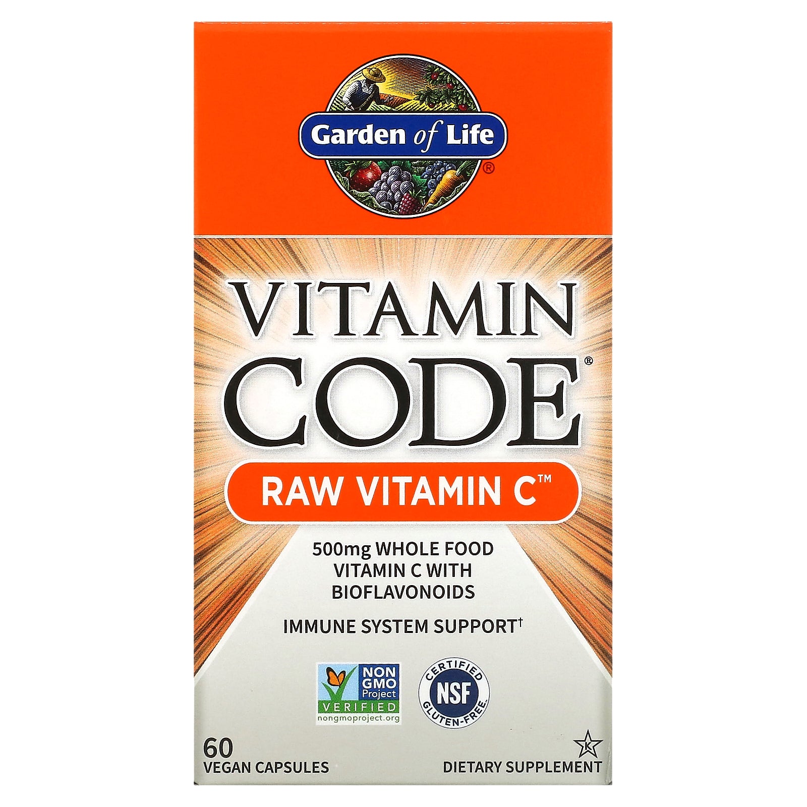 Foto 1 | Suplemento Garden Of Life Vitamin Code Raw De Vitamina C 60 Cápsulas - Venta Internacional.