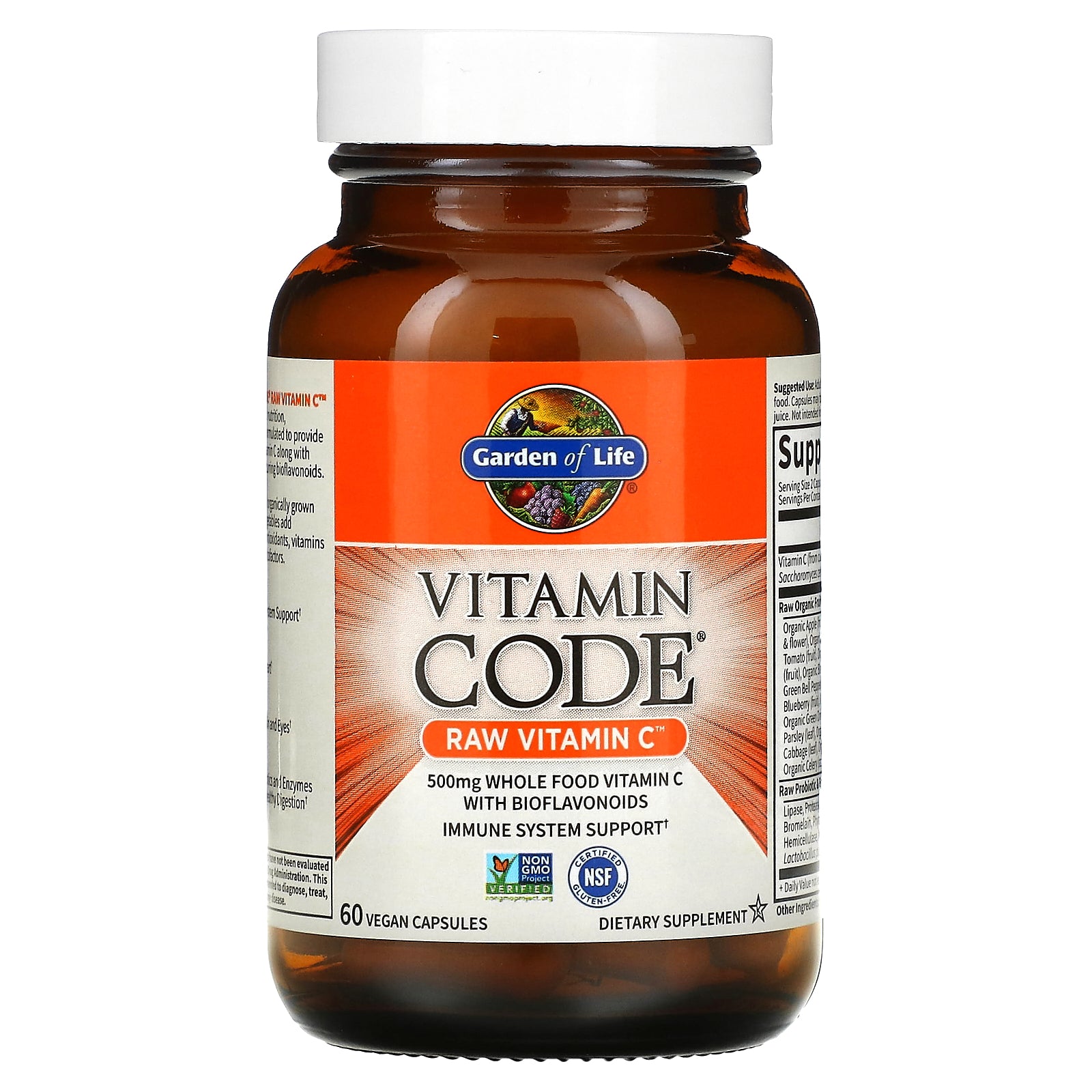 Foto 3 | Suplemento Garden Of Life Vitamin Code Raw De Vitamina C 60 Cápsulas - Venta Internacional.
