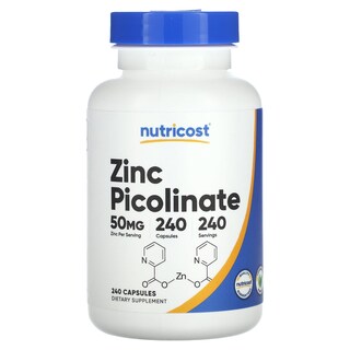 Foto 1 | Suplemento Nutricost Picolinato De Zinc 50 Mg 240 Cápsulas - Venta Internacional.