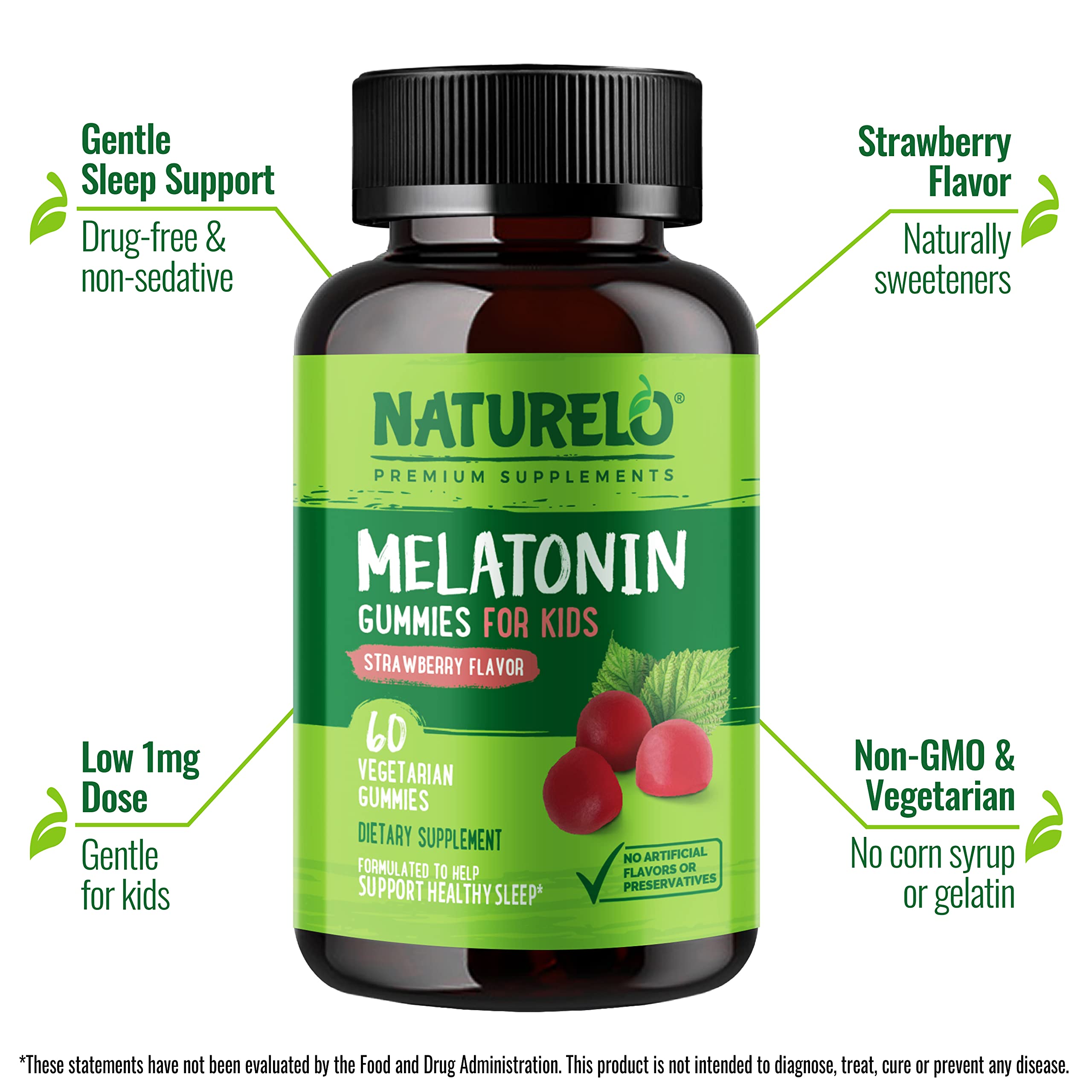 Foto 5 pulgar | Suplemento Para Dormir Naturelo Melatonin Gummies Kids 60 Gummies - Venta Internacional.