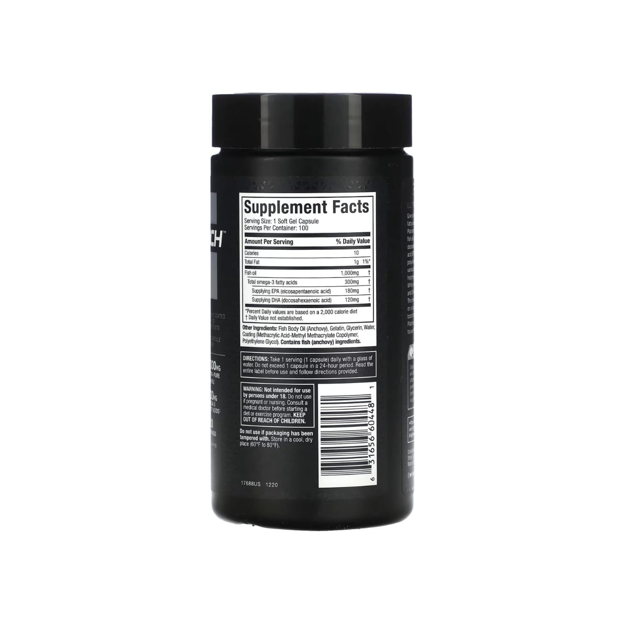 Foto 3 pulgar | Cápsulas De Aceite De Pescado Muscletech 100% Omega 3 1000 Mg X100 - Venta Internacional.